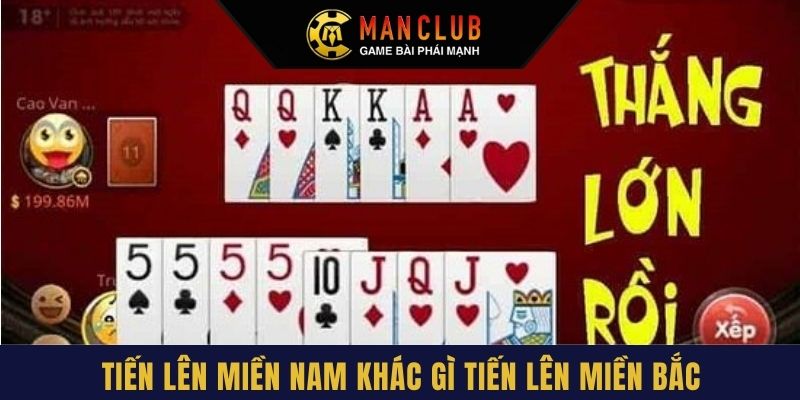 Lối đánh Tiến Lên 2 khu vực có sự khác nhau